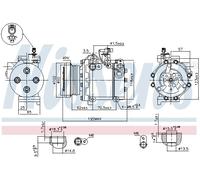 Compresseur de climatisation R 134a PAG 46 89349 NISSENS pour SUZUKI FIAT