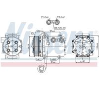 NISSENS 89551 Compresseur, climatisation pour FORD,MAZDA