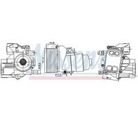Nissens Radiateur d'huile 91244 – Refroidi par eau, avec boîtier filtre d'huile pour VW, MAN