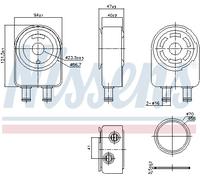 Nissens Radiateur d'huile moteur 91451 – Refroidi par eau – pour KIA Optima (JF) 2015-2019