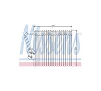 NISSENS 92167 Évaporateur de climatisation avec tuyau