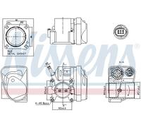 NISSENS 955057 Corps papillon pour AUDI,SEAT,SKODA,VW