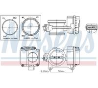Corps de papillon d'admission d'air électrique 955096 NISSENS pour RENAULT DACIA