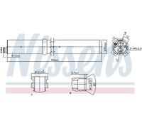NISSENS 95555 Filtre déshydratant, climatisation pour AUDI