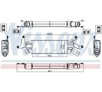 NISSENS 96086 Intercooler, échangeur pour CITROËN,MITSUBISHI,PEUGEOT