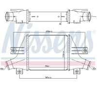 NISSENS 96163 Intercooler, échangeur pour CITROËN,MITSUBISHI,PEUGEOT