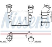 NISSENS 96680 Intercooler, échangeur pour SKODA,VW