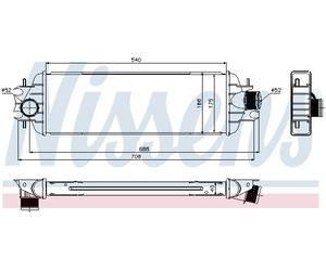 NISSENS 96775 Intercooler, échangeur pour NISSAN,OPEL,RENAULT,VAUXHALL