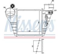 NISSENS 96847 Intercooler, échangeur pour AUDI,SEAT,SKODA,VW