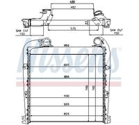 Refroidisseur d'air de suralimentation NISSENS 97029 pour T 10.64 2004-2005