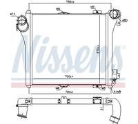 NISSENS 97075 Intercooler, échangeur pour RENAULT TRUCKS,VOLVO