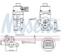 NISSENS 98168 Vanne EGR pour FORD,MAZDA,MERCURY,VOLVO