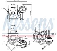 Soupape EGR AGR pneumatique 98182 NISSENS pour AUDI SKODA VW SEAT
