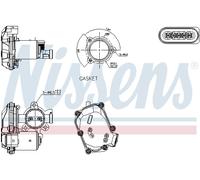 Soupape EGR AGR électrique 98419 NISSENS pour AUDI Q5 A6 C7 A6 C7 Avant A4 B8 A5