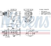 Nissens Vanne EGR 98475 pneumatique pour OPEL VAUXHALL