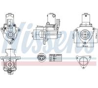 NISSENS 98510 Vanne EGR pour HYUNDAI,KIA