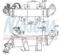 NISSENS 989287 Radiateur, réaspiration des gaz d'échappement pour NISSAN,OPEL,RE