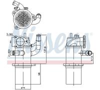 NISSENS 989423 Radiateur, réaspiration des gaz d'échappement pour AUDI