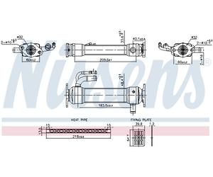 NISSENS 989476 Radiateur, réaspiration des gaz d'échappement pour FIAT