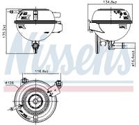 NISSENS 996415 Vase d'expansion, liquide de refroidissement pour AUDI,SEAT,SKODA