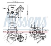 NISSENS AGR-Ventil Avec Joints Compatible Pour VW Golf IV Variant Polo 98182