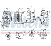 NISSENS Compresseur Climatisation Pour VW Multivan VI 2.0 TSI 4MOTION California