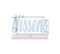 Nissens Condenseur de climatisation 94854 R 134a pour Audi A6 C6 Avant