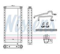 Nissens Radiateur de chauffage 707221 avec tuyau avant