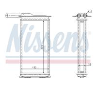 NISSENS Échangeur De Chaleur Radiateur Compatible Pour Ford Sierra 2.0I