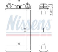 NISSENS Échangeur De Chaleur Radiateur Pour Audi A4 2.0 1.6 Seat Exeo ST