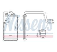 Radiateur de chauffage Grille de radiateur soudée 707074 NISSENS pour MITSUBISHI