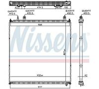 NISSENS Radiateur basse température intercooler 606764 pour MAN TGS I TGX I