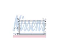 NISSENS Radiateur du moteur Module de Refroidisement Largeur de filet 308mm Longueur de filet 700mm Profondeur de filet 32mm Compatible avec FIAT Punto II 3/5 portes 188 61887