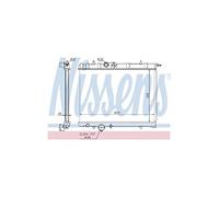 NISSENS Radiateur du moteur Module de Refroidisement Largeur de filet 563mm Longueur de filet 380mm Profondeur de filet 34mm Compatible avec PEUGEOT 206 3/5 portes 2A/C 63697