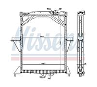 NISSENS Radiateur du moteur Module de Refroidisement Largeur de filet 699mm Longueur de filet 900mm Profondeur de filet 48mm Compatible avec VOLVO FM 12 65466A