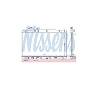 NISSENS Radiateur du moteur Module de Refroidisement Largeur de filet 728mm Longueur de filet 400mm Profondeur de filet 16mm Compatible avec HONDA CR-V III RE 68139