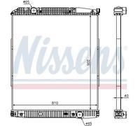 NISSENS Radiateur du moteur Module de Refroidisement Largeur de filet 810mm Longueur de filet 902mm Profondeur de filet 40mm convient pour MERCEDES-BENZ ACTROS 626530