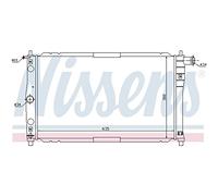 NISSENS Radiateur, refroidissement du moteur 61654 Compatible avec: GM KOREA LANOS, LANOS Stufenheck