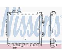 NISSENS Radiateur, refroidissement du moteur 64683A | Compatible avec: TOYOTA HILUX VI Pick-up