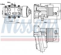 NISSENS Refroiddiseur D'Huile huile moteur Convient pour Audi A6 Avant 4G5 4GD
