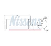 Nissens Filtre déshydrateur climatisation 95477 Aluminium pour Fiat Multipla