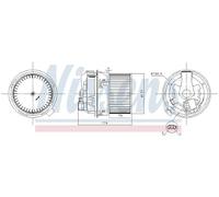 Nissens Pulseur d'air habitacle 87591 pour Duster II 131 mm
