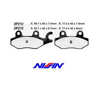 NISSIN 2P212NS Paire Plaquettes Arrière Triumph Tiger 1050 ABS 2007-2013