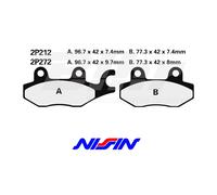 NISSIN 2P212NS Paire Plaquettes Avant Suzuki Burgman 125 ABS 2014-2016