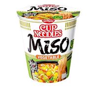 NISSIN Cup Noodle Nouilles instantanées saveur veggie miso - Lot de 8 x 67 g