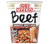 Nissin Cup Noodles - 5 Spices Beef, paquet unique, Soup Style japonais, avec goût de bœuf et épices, préparé rapidement dans un gobelet, nourriture asiatique (1 x 64 g)
