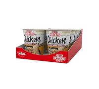Nissin Cup Noodles Lot de 8 nouilles au poulet et légumes préparées rapidement dans un gobelet - Aliments asiatiques (8 x 63 g)