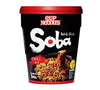 NISSIN - Délice Yakisoba Épicé au Chili, Nouilles Soba Savoureuses et Prêtes en 92g - Le Lot De 6