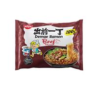 Nissin Demae Ramen - Boeuf - Paquet individuel - Pâtes instantanées japonaises - Goût de viande bœuf et épices asiatiques - Préparation rapide et facile - Aliments asiatiques (1 x 100 g)