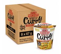 NISSIN Nouilles instantanées saveur curry en cup - 8 x 67 g